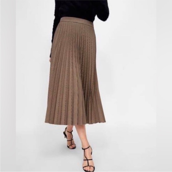 Zara Pleated Midi Skirt - Picture 5 of 11
